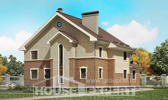 300-004-Л Проект двухэтажного дома, огромный дом из арболита, Геленджик