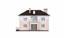 155-005-Л Проект двухэтажного дома, небольшой загородный дом из арболита, Абинск