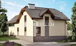 255-003-П Проект трехэтажного дома мансардный этаж, гараж, простой дом из бризолита, Приморско-Ахтарск