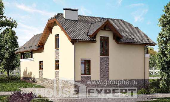 255-003-П Проект трехэтажного дома мансардный этаж, гараж, простой дом из бризолита, Приморско-Ахтарск