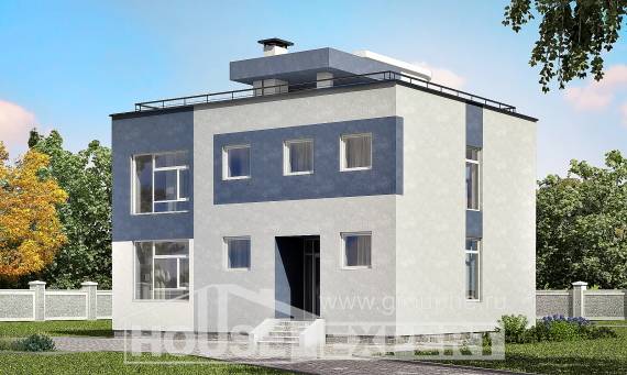 180-005-П Проект двухэтажного дома, современный коттедж из керамзитобетонных блоков, Белореченск