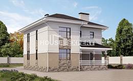 150-014-П Проект двухэтажного дома, недорогой домик из газосиликатных блоков, Темрюк