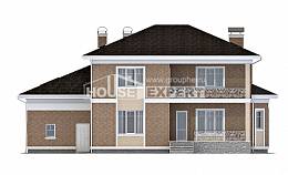 335-002-П Проект двухэтажного дома и гаражом, огромный коттедж из кирпича, Новокубанск
