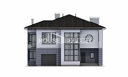 300-006-Л Проект двухэтажного дома и гаражом, современный дом из кирпича, Кропоткин