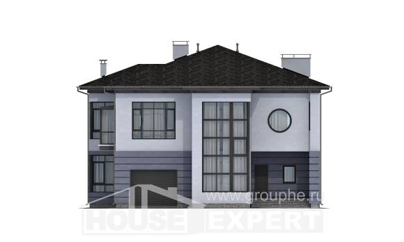 300-006-Л Проект двухэтажного дома и гаражом, современный дом из кирпича, Кропоткин
