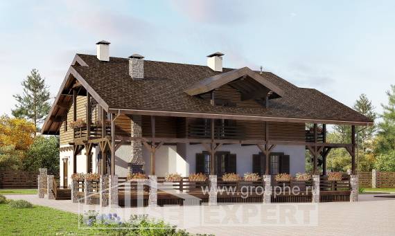 260-001-П Проект двухэтажного дома с мансардой, современный коттедж из кирпича, Кропоткин