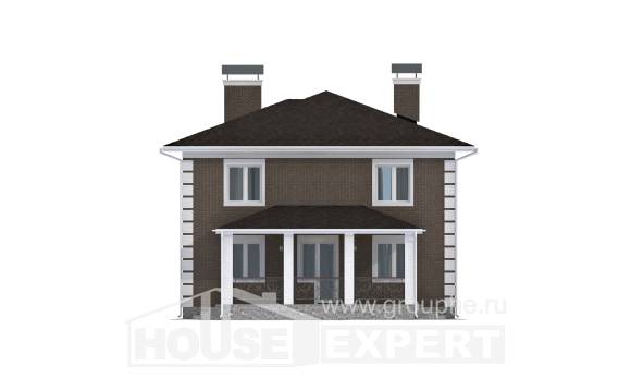 185-002-П Проект двухэтажного дома, небольшой домик из арболита, Новороссийск