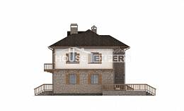 155-006-Л Проект двухэтажного дома и гаражом, доступный коттедж из пеноблока, Ейск