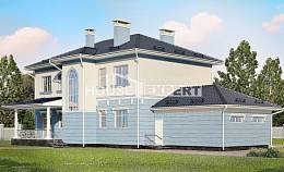 285-003-Л Проект двухэтажного дома и гаражом, большой загородный дом из кирпича, Кропоткин