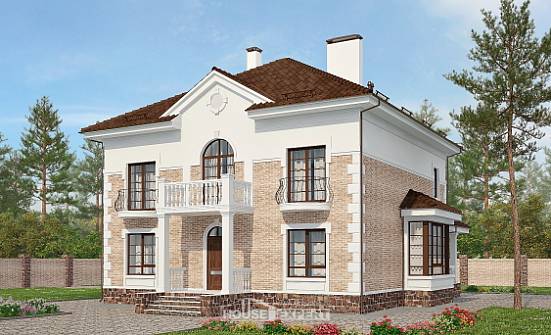 220-008-П Проект двухэтажного дома, простой домик из кирпича, Курганинск