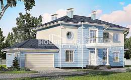 285-003-Л Проект двухэтажного дома, гараж, красивый коттедж из кирпича, Тихорецк