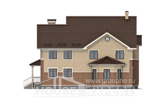 300-004-Л Проект двухэтажного дома, огромный загородный дом из поризованных блоков, Тимашёвск