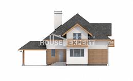 155-004-П Проект двухэтажного дома с мансардным этажом, гараж, современный загородный дом из газосиликатных блоков, Краснодар