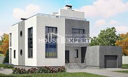 255-001-П Проект двухэтажного дома, гараж, огромный домик из твинблока, Белореченск