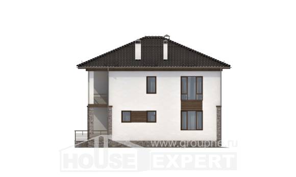 170-005-П Проект двухэтажного дома, красивый дом из бризолита, Кореновск