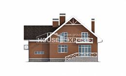 215-001-П Проект двухэтажного дома мансардой, гараж, средний коттедж из бризолита, Геленджик
