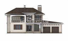 285-002-П Проект двухэтажного дома, гараж, огромный загородный дом из кирпича, Кропоткин
