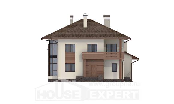 300-001-П Проект двухэтажного дома, красивый домик из кирпича, Армавир
