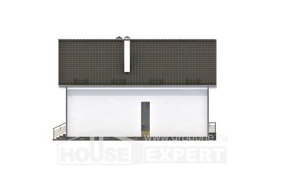 170-006-Л Проект двухэтажного дома мансардный этаж, простой дом из теплоблока, Новокубанск