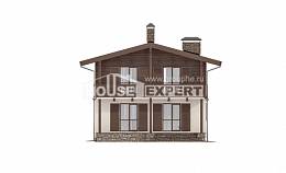150-016-Л Проект двухэтажного дома мансардой, классический домик из газосиликатных блоков, Сочи | Проекты домов от House Expert