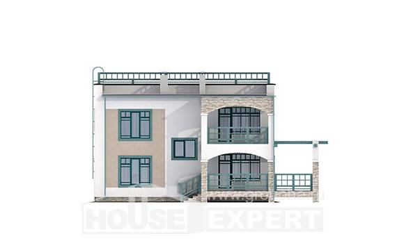 150-010-П Проект двухэтажного дома, экономичный загородный дом из кирпича, Приморско-Ахтарск