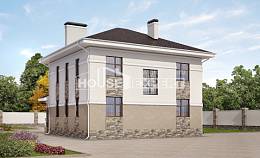 150-014-П Проект двухэтажного дома, простой домик из керамзитобетонных блоков, Горячий Ключ