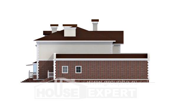 380-001-Л Проект двухэтажного дома, гараж, большой коттедж из кирпича, Лабинск
