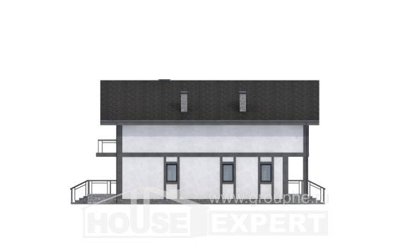 280-002-П Проект двухэтажного дома мансардный этаж, красивый домик из кирпича, Белореченск | Проекты домов от House Expert