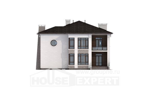 300-005-П Проект двухэтажного дома, уютный загородный дом из кирпича, Краснодар