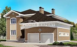 335-002-П Проект двухэтажного дома, гараж, огромный домик из кирпича, Кропоткин
