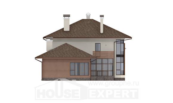 300-001-П Проект двухэтажного дома, классический загородный дом из кирпича, Анапа