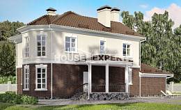 190-002-Л Проект двухэтажного дома и гаражом, просторный дом из газобетона, Крымск