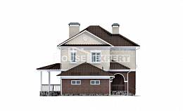 190-002-Л Проект двухэтажного дома и гаражом, красивый дом из газосиликатных блоков, Туапсе