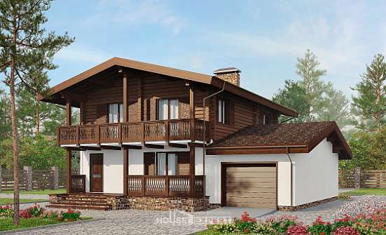 200-011-П Проект двухэтажного дома с мансардой, просторный домик из бризолита, Армавир