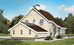 275-001-Л Проект двухэтажного дома мансардный этаж, гараж, красивый загородный дом из кирпича, Ейск | Проекты домов от House Expert