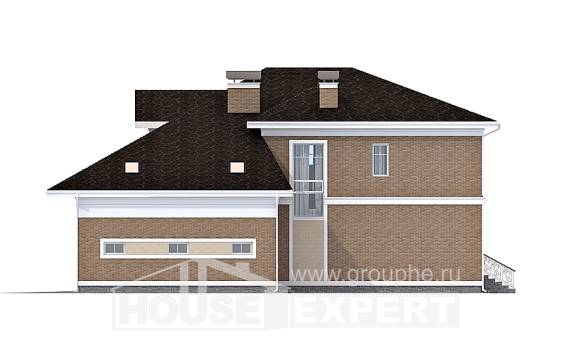 335-002-П Проект двухэтажного дома и гаражом, огромный загородный дом из кирпича, Темрюк