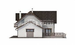 180-013-П Проект двухэтажного дома мансардный этаж и гаражом, недорогой загородный дом из керамзитобетонных блоков, Тимашёвск
