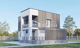 150-017-П Проект двухэтажного дома, небольшой коттедж из блока, Анапа