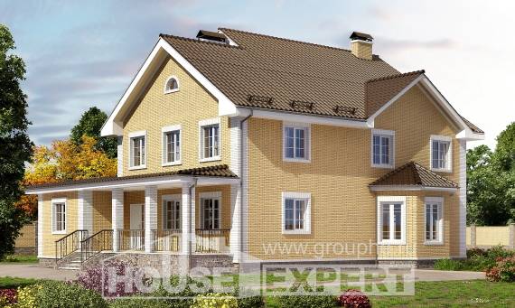 320-003-Л Проект двухэтажного дома, красивый дом из теплоблока, Новороссийск