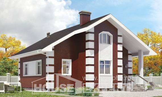 115-001-П Проект двухэтажного дома с мансардой, экономичный коттедж из газосиликатных блоков, Армавир