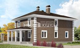 185-002-П Проект двухэтажного дома, недорогой коттедж из газобетона, Горячий Ключ