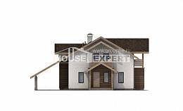 155-010-Л Проект двухэтажного дома с мансардным этажом, гараж, скромный домик из пеноблока, Лабинск | Проекты домов от House Expert