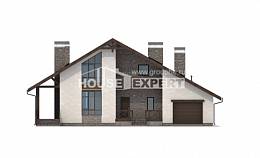 265-001-П Проект двухэтажного дома с мансардой, гараж, уютный дом из теплоблока, Армавир