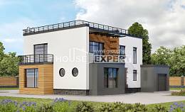 260-002-П Проект двухэтажного дома, гараж, классический домик из газобетона, Кореновск | Проекты домов от House Expert