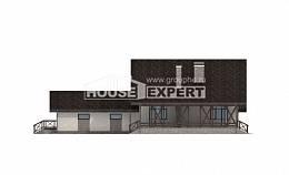265-001-П Проект двухэтажного дома с мансардным этажом, гараж, современный загородный дом из блока, Геленджик