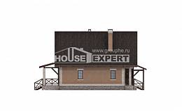 160-011-Л Проект двухэтажного дома мансардой, экономичный загородный дом из бризолита, Темрюк