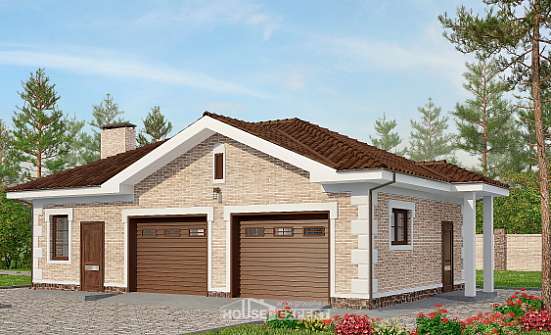 070-005-П Проект гаража из кирпича Новокубанск | Проекты домов от House Expert