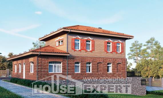 380-002-Л Проект трехэтажного дома, гараж, большой дом из кирпича, Абинск