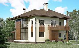 300-001-П Проект двухэтажного дома, огромный загородный дом из кирпича, Армавир