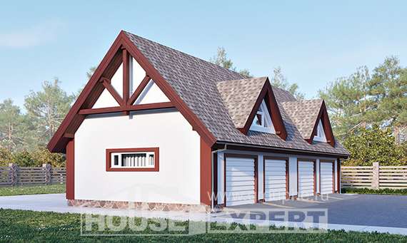 145-002-Л Проект гаража из арболита Белореченск | Проекты домов от House Expert